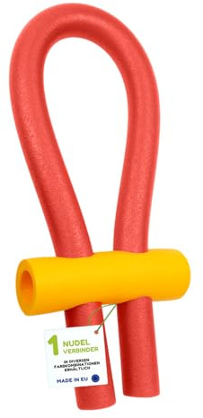 WeKo FUN Schwimmnudel Set (1x Nudel + 1x 6-Loch Verbinder) | 160 cm Poolnudel & Schwimmhilfe | Ø 6,5 cm Wassernudel für Kinder & Erwachsene | 9 Farben zur Auswahl