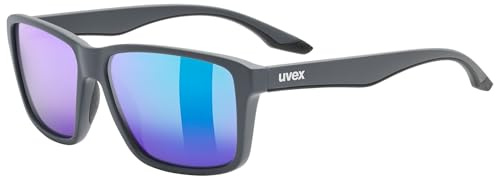 uvex solus - Sportglasögon för damer och herrar - 100% UVA-, UVB- och UVC-skydd - spegelglas - matt grå/spegel grön - en storlek
