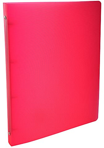 Exacompta 51377E Premium Ringbuch Linicolor DIN A4 aus festem transluzentem Polypropylen 4-O Ring Mechanik Rücken 40mm kristall ideal für Schule und Büro Ringhefter Ringordner Ringbuchordner