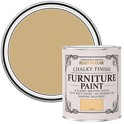 Rust-Oleum AMZ0016 Chalky Finish Furniture Paint - Mustard - 750ml