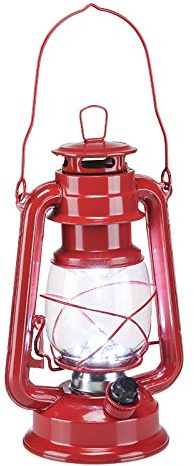 HI Lampe tempête, lanterne de camping, en métal avec éclairage LED à intensité variable 70030