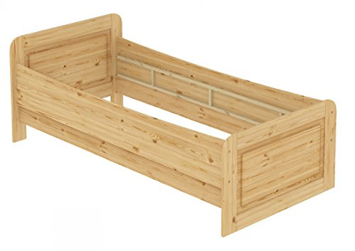 Erst-Holz®Seniorenbett extra hoch 120x220 Einzelbett Holzbett Massivholz Kiefer ohne Zubehör 60.42-12-220 oR