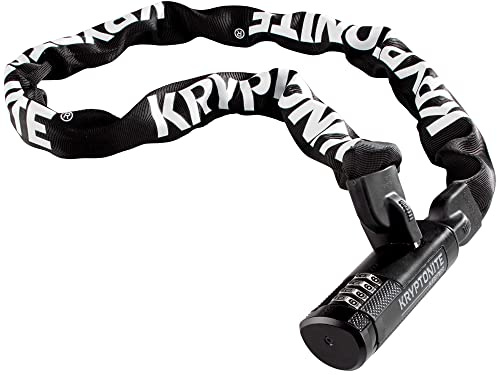 Kryptonite Keeper 712 Combo Bike Chain Lock, 4 Feet Long 7mm Steel Chain Heavy Duty Anti-Theft Bicycle Chain Lock, 4-Digit Resettable Combination Lock for E-Bike Scooter Road Mountain Bikes