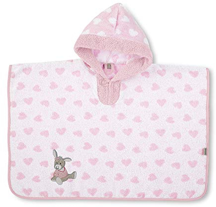 Sterntaler Poncho, Inkl. Kapuze, Esel Emmi Girl, Alter: ab 0 Monaten, Größe: 70 x 50 cm, Baumwolle, Rosa