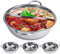 Hot Pot Topf Edelstahl 32cm Hotpot Doppelter Topf Kochtopf Shabu Hot Doppelflavor Pot Doppelseitig Pot Küche Dual-Hot Pot Induktionskochfeld mit Trennwand für Party