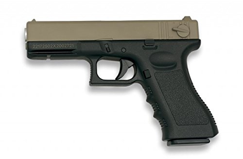 Golden Eagle Arma Airsoft Aire Suave 3007T 6mm Potencia 0,45 Julios 220 fps Cuerpo PVC y Corredera Metálica Airsoft Paintball Caza Supervivencia Camping Outdoor 38347 + Portabotellas de regalo