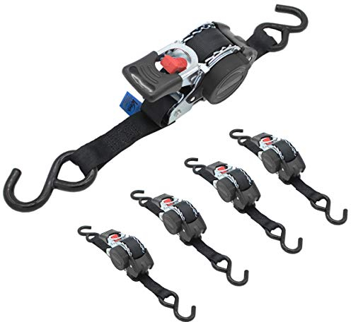 4 x Automatik Spanngurt Zurrgurt 3 m x 25mm 300/600 Kg daN selbstaufrollend mit S-Haken