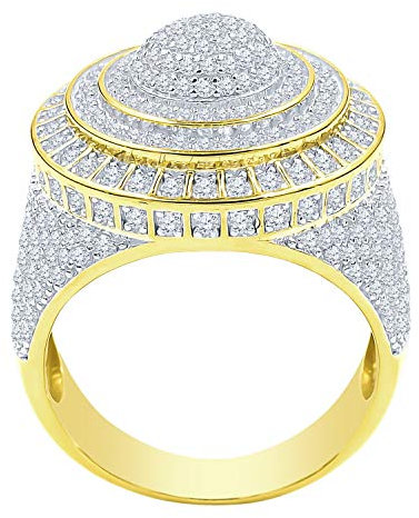 Sterling 925er Silber Micro Pave Ring - DAZZLE gold - 10