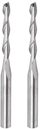 sourcing map 2 Stück VHM Schaftfräser 2 mm, Klingenlänge 17 mm, CNC Fräser für Edelstahl, Verbundwerkstoffe und Legierungen