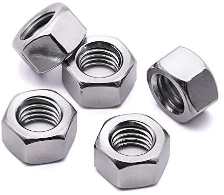 TERF® Tuercas hexagonales M20 M20 (20 mm) de acero hexagonal, paquete de 5