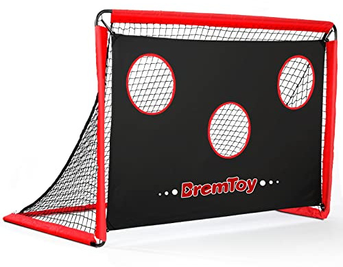 BremToy Fussballtor Trainer 180x120x120cm, 2 in 1 Fussballtor mit Torwand, Fußballtor Kinder mit Tragetasche, Fussball Tor für Familien, Garten, Hinterhof