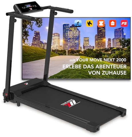 YM Tapis Roulant Salvaspazio 14 km/h, Marchio Italiano, Bluetooth + APP Interattive, Tapis Roulant Elettrico Pieghevole, Porta Tablet, Display LED, Garanzia e Assistenza ITALIA, NEXT 2000, Your Move