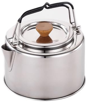 GAUDIO Bollitore da Campeggio, Gavetta Acciaio Inox, Pentole da Campeggio, Kit Campeggio Portatile per Escursionistico, Pentola per L'acqua in Acciaio Inossidabile (Color : Silver)