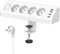 Presa da tavolo con USB C (PD 20W), 8 in 1 Ciabatta da scrivania con interruttore, 4 prese multiple 4 USB, protezione da sovratensione con cavo da 2 m, per casa, ufficio (bianco)