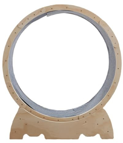 Hiborth Katzenlaufrad mit Sperrmechanismus, Kratzfest, leise, einfache Montage, für Fitness und Spaß