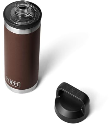 YETI Rambler Bottle Chug, Vacuum Insulated Stainless Steel Bottle with Chug Cap, Wetlands Brown, 18 oz (532 ml)