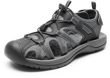 DREAM PAIRS Men's Sandals Hiking Water Sport Athletic Beach Outdoor Comfortable Casual Closed Toe Summer Sandal Shoes,Size 13,Black/Dark Grey,DMUMST2505
