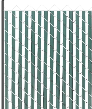 VEVOR Láminas de Privacidad con Bloqueo Inferior 1130 x 27,7 x 7,8 mm, Láminas Verticales de Doble Pared de HDPE con Bloqueo Inferior para Cercas de Alambre de Cadena para Jardines, Granjas, Verde