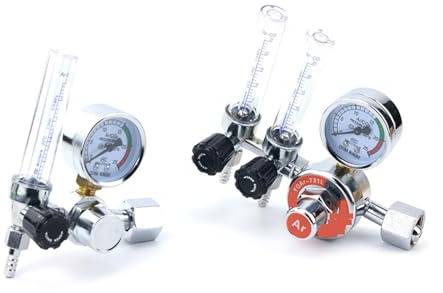 CO2 Druckminderer, 0–25 MPa G5/8 Argon-Regler, Mig-Tig-Durchflussmesser, stoßfester Druckminderer, Einzel-/Doppelrohr-Durchflussmesser
