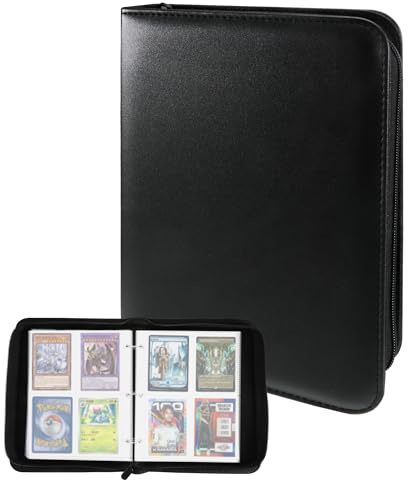 Dajidafu Sammelkarten Album, TopLoader Binder für 400 Kartenfächer 4 Fächer Photocard, BFinder Karten Sammelalbum Karten Binder Sammelkarten Ordner Karten Sammelmappe für Poke-mon, YuGi Oh, MTG, TCG