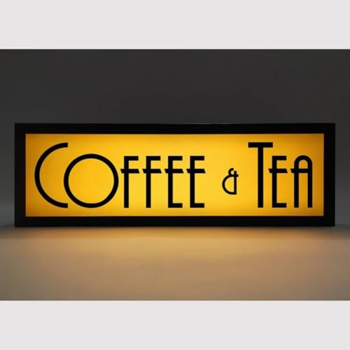 Kaffee Tee RGB LED Neon Leuchtkasten Dimmbare Wand montierbare Pulsierende Studio Warnschild für Kino Bibliotheken Cafés Home Unternehmen Schreibtisch Wanddekoration USB Powered