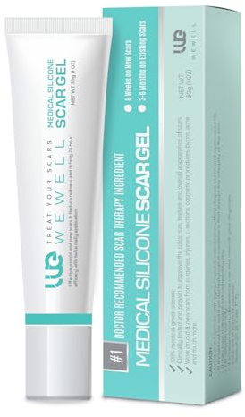 Silicone Scar Gel Removal Cream: Treatment for Burns, Surgery, and Stretch Marks – Improves the Appearance of Old and New Scars, Suitable for Face and Body, 30g