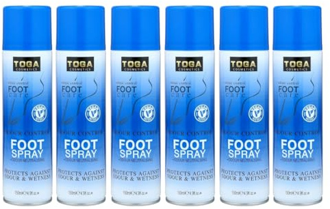 Odour Control Foot antiperspirant deodorant spray 150ml per can 6 Pack Anti Smell Foot odor spray