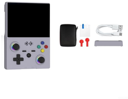 Handheld-Spielekonsole mit 11,4 cm (4,5 Zoll) IPS-HD-Bildschirm, 18000+ klassische Spiele, Dual-Core-CPU und abnehmbarem Joystick (Gay)