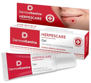 Dermovitamina - Herpescare Crema Herpes Labiale 8ml - Rigenera e Protegge | Balsamo - Gel Protettivo contro Dolore e Bruciore da Herpes - Rigenera e Protegge - Favorisce la Cicatrizzazione