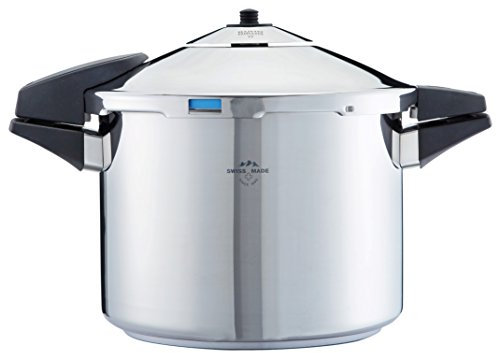 Kuhn Rikon Duromatic Comfort Stainless Steel Pressure Cooker with Side Grips, 6 Litre / 22 cm, Silver