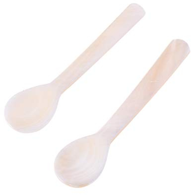 Cabilock 2pièces Cuillères à Café Naturel De Cuillères Polarisées Pour Desserts Et Gâteaux