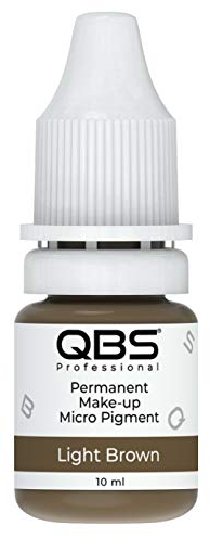 QBS Microblading Pigmente für Augenbrauen, 10 ml, Maschinen- und Handanwendung, 9 Farben zur Auswahl, SPMU-Produkte (Hellbraun)