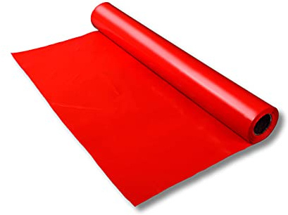 dm-folien gmbh Dekofolie 2,3 x 50 m = 115 m² - Dekorierung/Tischdecke/Verpackungsfolie - abwaschbar (Rot)