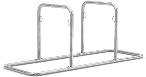 König Werbeanlagen Fahrradparksystem Galaxy 32 | 2 Fahrradständer für 4 Fahrräder | Stahl verzinkt | Freiaufstellung, erweiterbar | Fahrrad Anlehnsystem, Anlehnbügel Radständer | Dreifke®