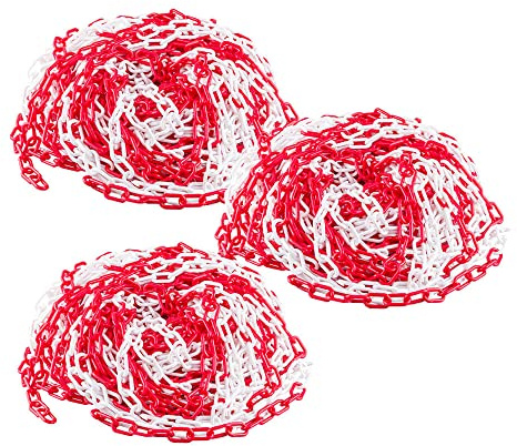 TMS PRO SHOP BIGPACK 3 x 50 Meter Absperrkette rot/weiß, Ø 6 mm, Kunststoff aus Kunststoff, Art.-Nr. 609360