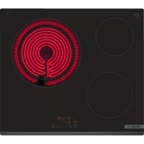 Bosch PKK631BB8E ENCIMERA VITROCERÁMICA ENCASTRABLE 60 CM. 3 Zonas Color Negro/Bisel Delantero TOUCHSELECT Zona DE 28 CM. Nueva SERIGRAFÍA.