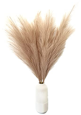 Generisch Lot de 3 herbes de la pampa artificielles XXL 100 cm, marron