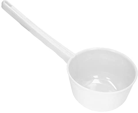 Pelle à Eau, Longue Poignée en Plastique, Grand Calibre, Louche à Eau Multifonction épaissie pour le Jardin (Blanc)