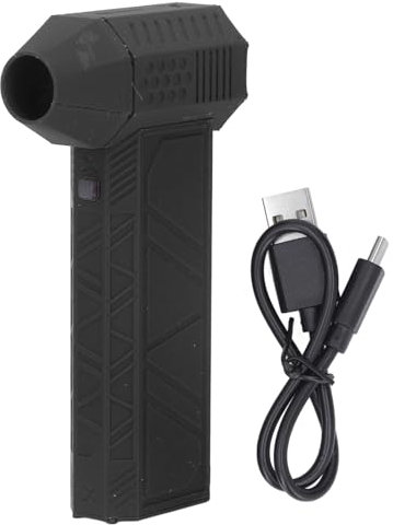 Jet Trockengebläse, Tragbarer Mini-Akku-Luftgebläse mit 120.000 U/min 3 Geschwindigkeiten Einstellbarer Superventilator Handheld Air Duster für Tastatur PC Auto,