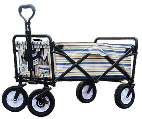 CCYENG Trolley Cart Klappbarer Gartentrolley Cart Wagon Einkaufswagen Für Outdoor Camping Angeln Pull Truck Mit 4 Rädern Campingwagen Gartenwagen