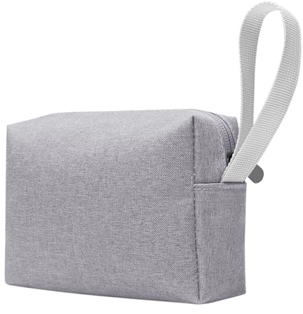 Tmiulu Waterproof Cosmetic Bag for Women | Soft Travel Makeup & Toiletry Organizer, Large Portable Storage for Makeup Products, Tissues, Electronics, USB Cables| Nylon, Durable & Stylish (Large-Grey)