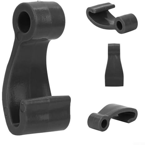 Planenhaken für Boot, Ruderboot, Kajak, Gummiboot, aufblasbar, aus Kunststoff, 4 mm Größe, schwarz