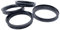 HAFRILY 4 anillos de centrado de 66,6 mm a 57,1 mm, compatibles con Volkswagen, Mercedes-Benz y Audi, plástico negro (4 unidades)