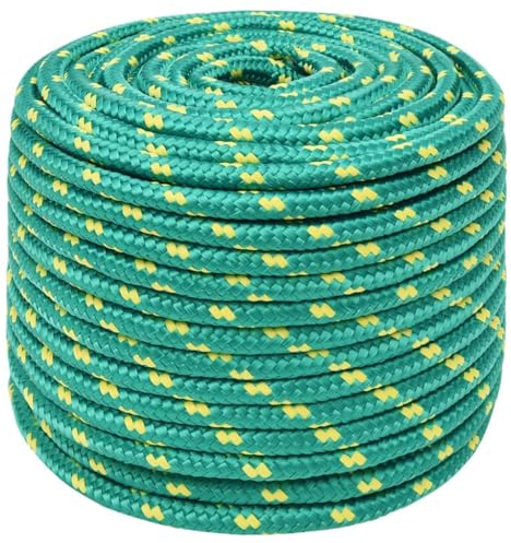 Homgoday Green Boat Rope Furniture 14 mm 50 m Polypropylene Furniture Nautical Rope Work Rope Multipurpose Outdoor Rope Nautical Rope