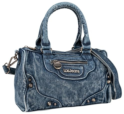 Lois - Bolso Mano Mujer Elegante Estilo Moderno Casual Para Ocio - Bolso De Mano De Mujer Pequeño Versátil para Uso Diario y Eventos, Denim