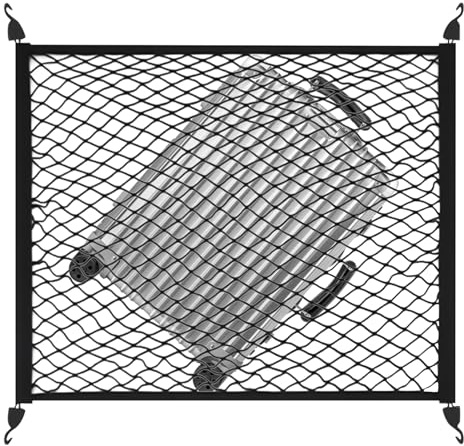 Red de Coche para Maletero, Malla de Equipaje de vehículo, Red elástica Antideslizante para cajuela de automóvil, sedán, SUV, RV, Remolque, al Aire Libre, Campamento Diario