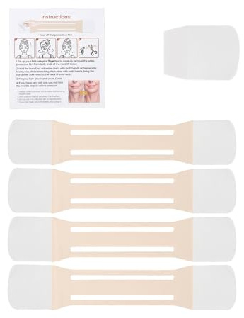 Lyreh 4pcs Neck Lift Tape & 20pcs Patches, Invisible Instant Lifting and Tightening Strap Smooths Wrinkle Skin in Seconds Use for Women Neck Face Jaw