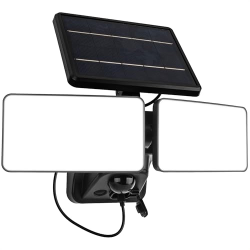 Brendz LED Strahler mit Bewegungsmelder, 600 Lumen, IP44 Wasserdicht, Einstellbare Leuchtdauer, Solar Wandleuchte Außen, LED Fluter mit Sensor, Skye, Scheinwerfer