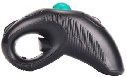 VERDANVERSE Souris à Commande par Pouce sans Fil 2.4ghz USB, Forme Dauphin Confortable en Plastique, 1000dpi, 5 Touches, Compatible Laptop pour Utilisateurs Gauchers et Droitiers
