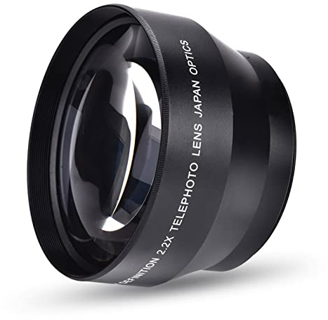 Teleconvertidor 67mm 2.2X para Objetivos Fotográficos Adaptador Telefoto Teleobjetivo - Super Lente de Cristal Multicapa, Compatible con Cámaras DSLR y Teleconvertidor 67 to 82,